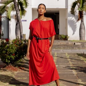 Robe longue Biba rouge