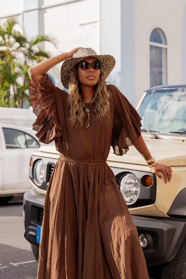 Jupe longue marron – Image 4