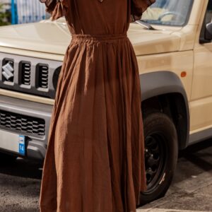 Jupe longue marron