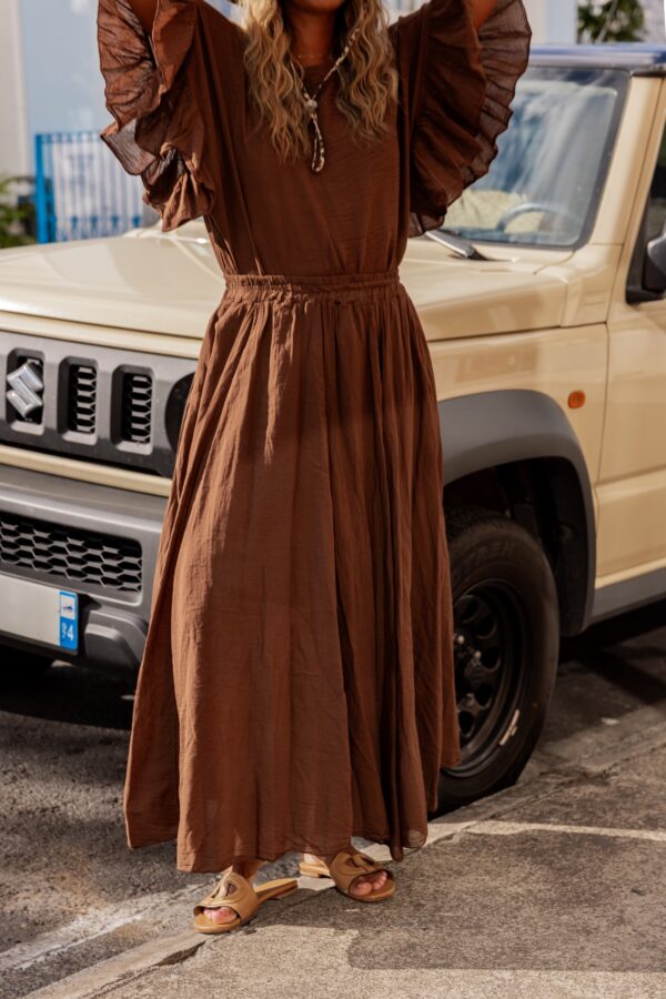 Jupe longue marron